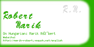 robert marik business card